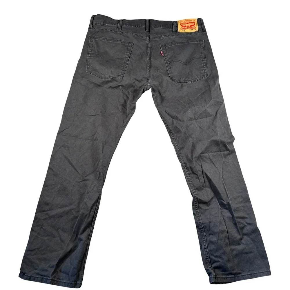 Levi's 513 Slim Straight Pants Mens 38x30 Charcoal Minimalist Workwear Gorpcore